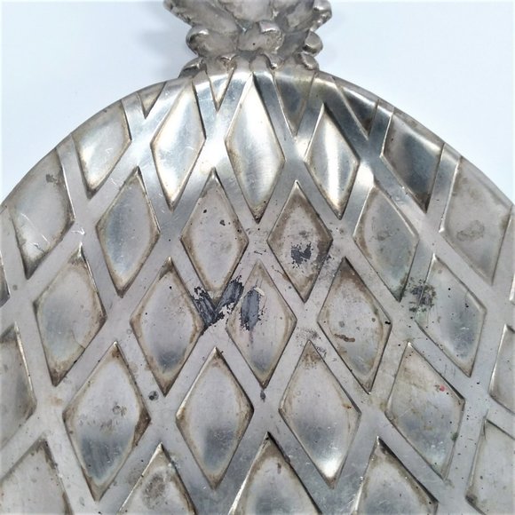 VTG Pineapple Trinket Dish Set Silver plated & Aluminum Tray E. Claire Japan - Picture 4 of 6